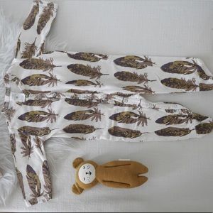 Kate Quinn feathers footie jammies